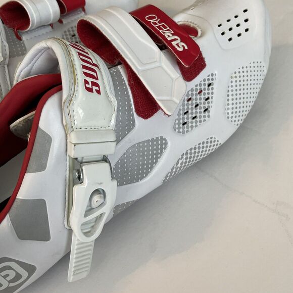 Suplest Supzero Sz 44.5 (US 11.5) Carbon Racing Cycling Road Shoe White 3-bolt - Picture 10 of 16